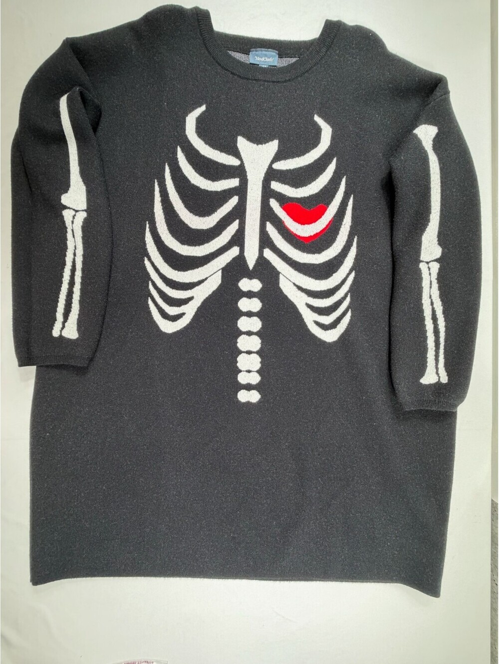 ModCloth Black Skeleton Print Sweater Dress Size 4X